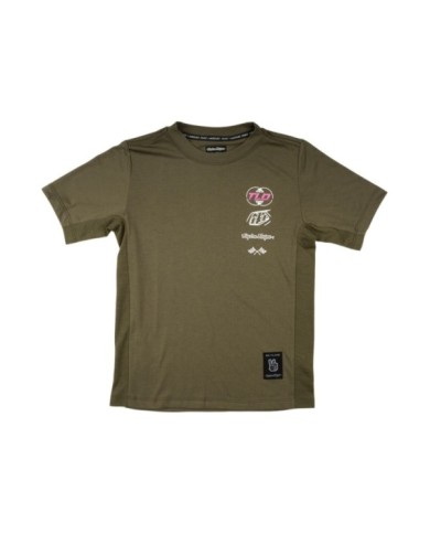 Troy Lee Designs Youth Skyline Ride Short Sleeve Tee - Worldwide marron