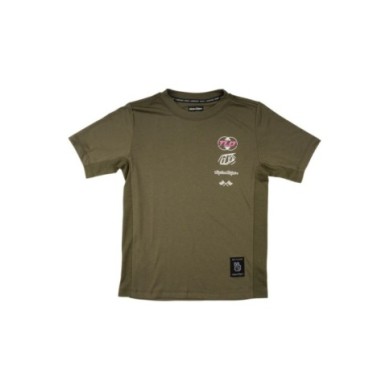 Troy Lee Designs Youth Skyline Ride Short Sleeve Tee - Worldwide marron