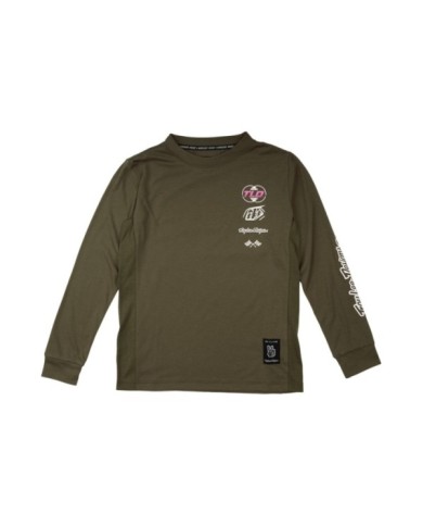 Troy Lee Designs Youth Skyline Ride Long Sleeve Tee - Worldwide marron