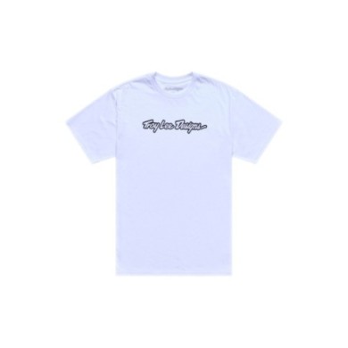 Troy Lee Designs Maglietta a maniche corte - Signature bianco-nero