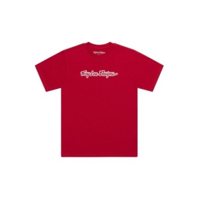 Troy Lee Designs Youth Short Sleeve Tee - Signature rouge
