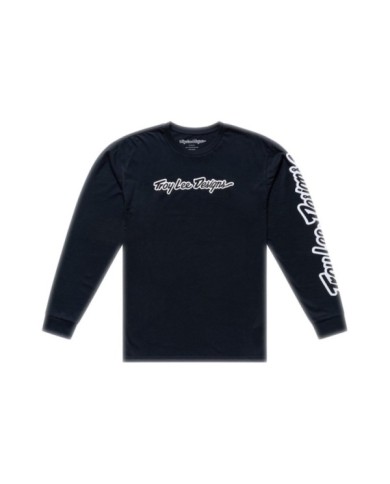 Troy Lee Designs Maglietta a maniche lunghe - Signature black