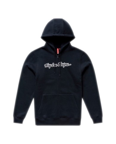 Troy Lee Designs Felpa con cappuccio e zip - Signature black