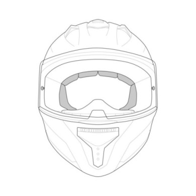 fodera per casco iXS Rapid 1.0 FF nero