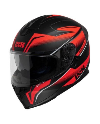 casco integrale iXS iXS1100 2.3 nero opaco-rosso