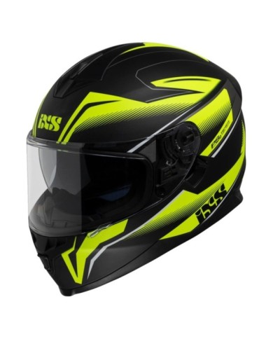 casco integrale iXS iXS1100 2.3 nero opaco giallo neon