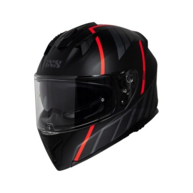 casco integrale iXS iXS217 2.0 nero opaco-rosso