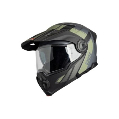 iXS Casque Ouvrable Venture 1.0 noir-anthracite-olive mat