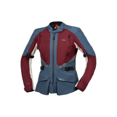 giacca laminata iXS Tourster-STX 1.0 donna bordeaux-blu-cool