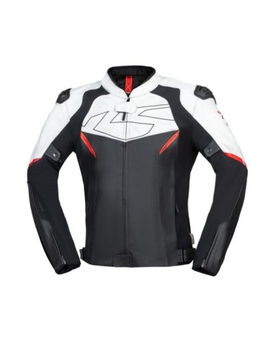 iXS Ace 1.0 Lederjacke schwarz-weiss-rot