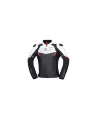 iXS Ace 1.0 veste en cuir noir-blanc-rouge