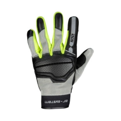 guanto iXS Classic Evo-Air nero-grigio chiaro-giallo neon