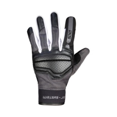 iXS Classic Dames Gant Evo-Air noir-gris foncé-blanc