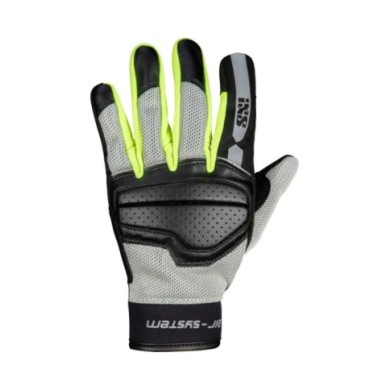 iXS Classic Dames Gant Evo-Air noir-gris clair-neon jaune