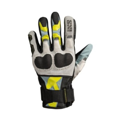 iXS Women's Venture-Air 1.0 gants noir-bleu gris-lime yellow