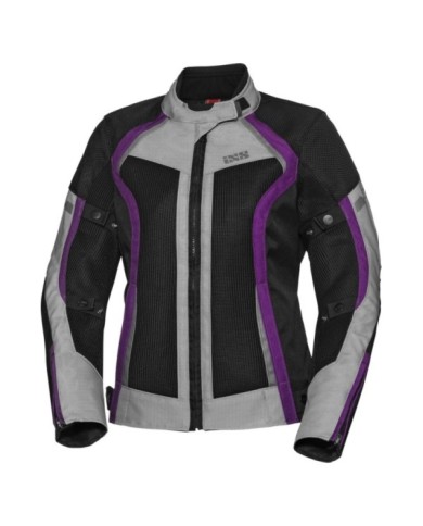 iXS Sport Femme Veste Andorra-Air noir-gris-violet