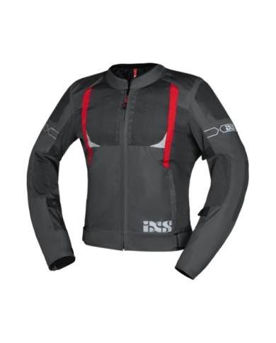iXS Sport Trigonis-Air Giacca grigio scuro-grigio-rosso