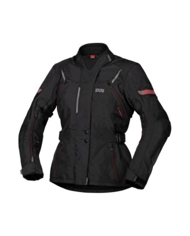 giacca iXS Tour Liz-ST donna nero-rosso