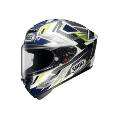 SHOEI Integralhelm X-Spirit Pro Escalate TC-2 weiss-blau-gelb