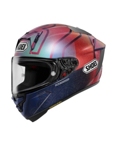 SHOEI Casque intégral X-Spirit Pro Marquez Holi TC-1, rouge-bleu
