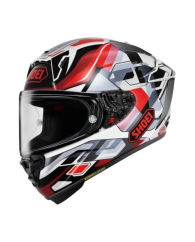 SHOEI Integralhelm X-Spirit Pro Valion TC-1, weiss-rot-schwarz