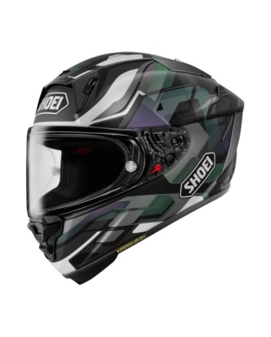 SHOEI Casco integrale X-Spirit Pro Valion TC-5, nero-verde-bianco