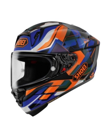 SHOEI Integralhelm X-Spirit Pro Valion TC-8, blau-orange-weiss