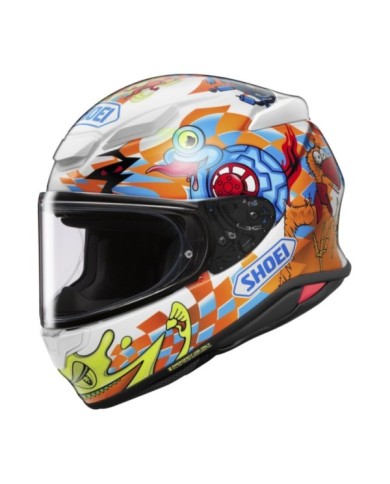 SHOEI Casque intégral NXR2 Yago TC-2, blanc-orange-clair bleu