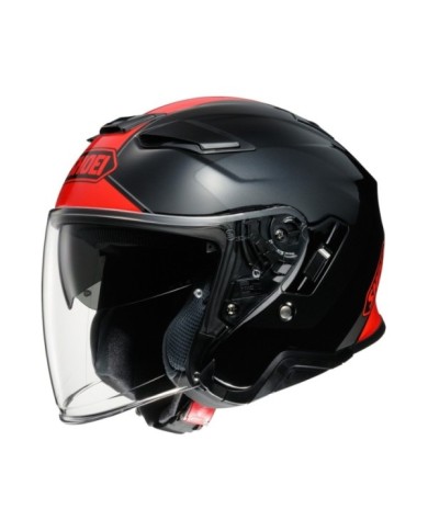 SHOEI Casco jet J-Cruise II Adagio TC-1, nero-rosso-argento