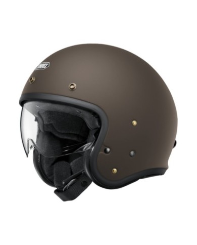 SHOEI Casco jet J-O 2 Candy marrone opaco