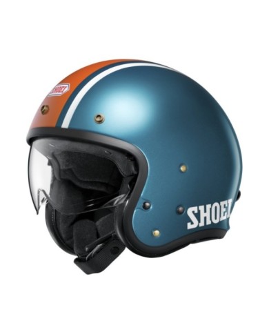 SHOEI Casco Jet J-O 2 Adventure TC-2, blu-arancione-bianco