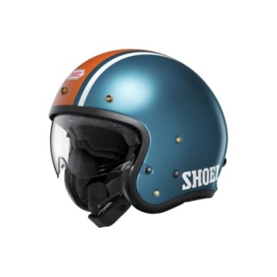 SHOEI Casco Jet J-O 2 Adventure TC-2, blu-arancione-bianco