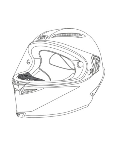 AGV Déflecteur de respiration neutre - Pista GP RR Pista GP R Co