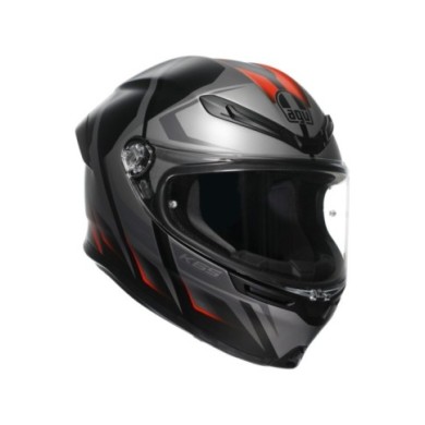 AGV Integralhelm K6 S Karve matt schwarz-grau-rot