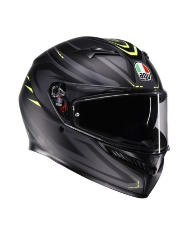 AGV Casque intégral K3 Syth noir mat gris jaune