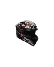 AGV Integralhelm K1 S Lyzard matt schwarz-grau-rot