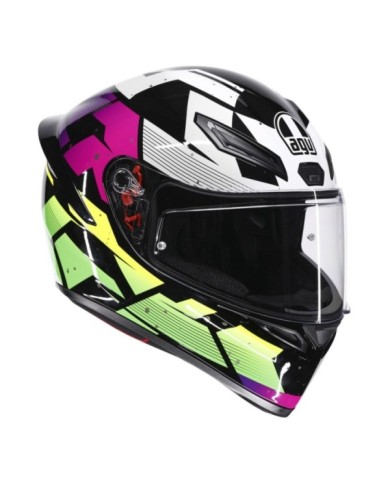 AGV Integralhelm K1 S Punkpulse grau violet grün