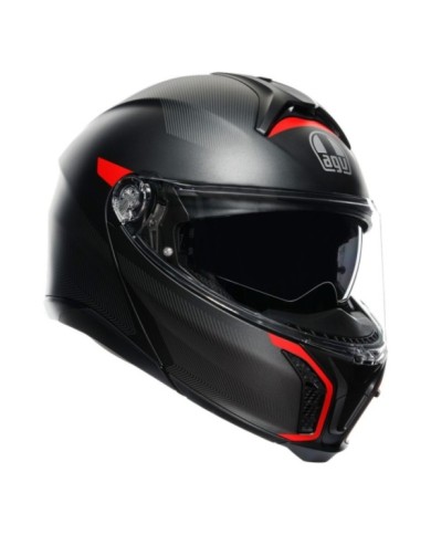 AGV Casque modulable Tourmodular Multi Frequency rouge