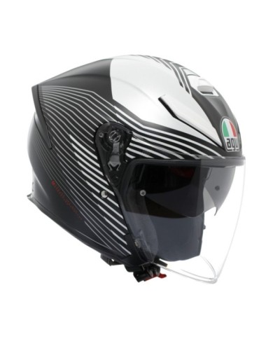 AGV Casco jet K5 Evo Control nero opaco e bianco