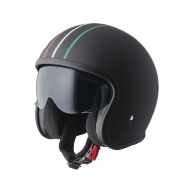 gms Casque Jet Ride in Italy noir-rouge-blanc-vert italy