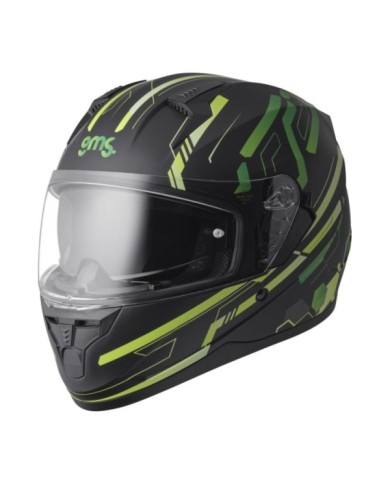 gms Integralhelm Hexago Graphic matt-grün