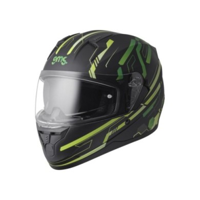 gms Casque intégrale Hexago Graphic mat-vert