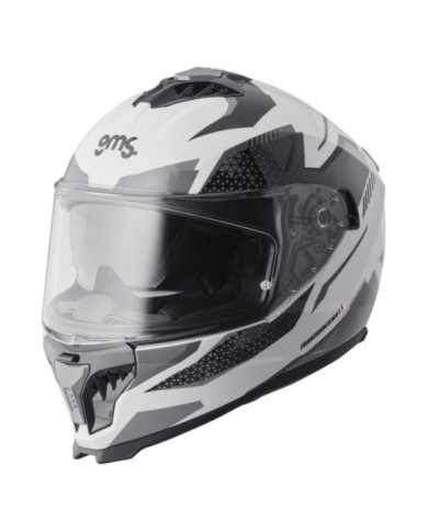 gms Integralhelm Gelero weiss-grau-dunkel grau