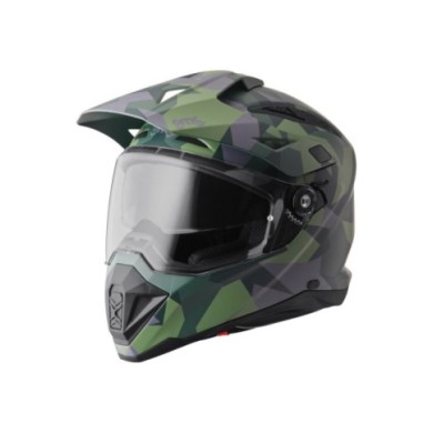 gms Casque adventure Adventus Camo mat vert-noir camo
