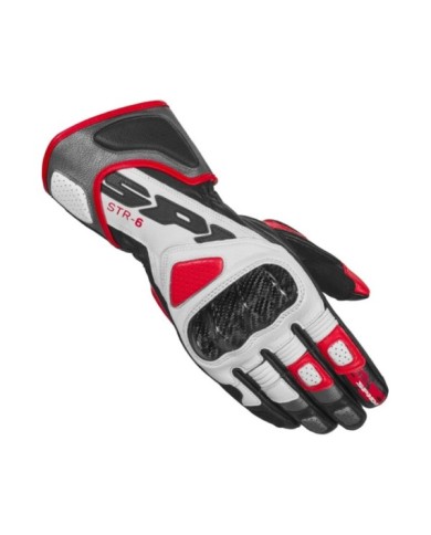 SPIDI Gants STR-6 noir-blanc-rouge