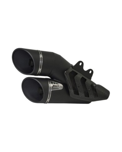 ZARD Kit Slip-On en acier inoxydable noir, homologué E4