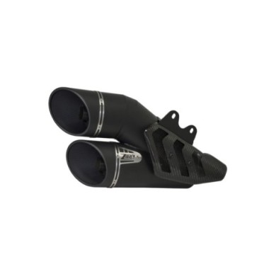 ZARD Kit Slip-On en acier inoxydable noir, homologué E4