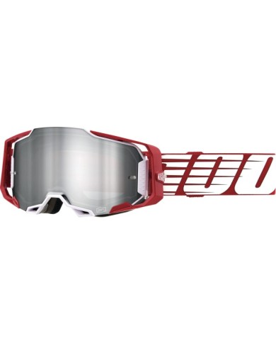 100percent 100% Armega Goggle Oversized Deep Red - Mirror Sil