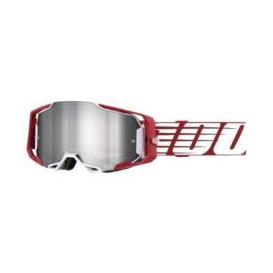 100percent 100% Armega Goggle Oversized Deep Red - Mirror Sil