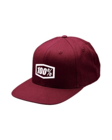 100percent 100% Icon Snapback Cap Burgundy